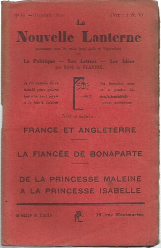 La Nouvelle Lanterne, N°88