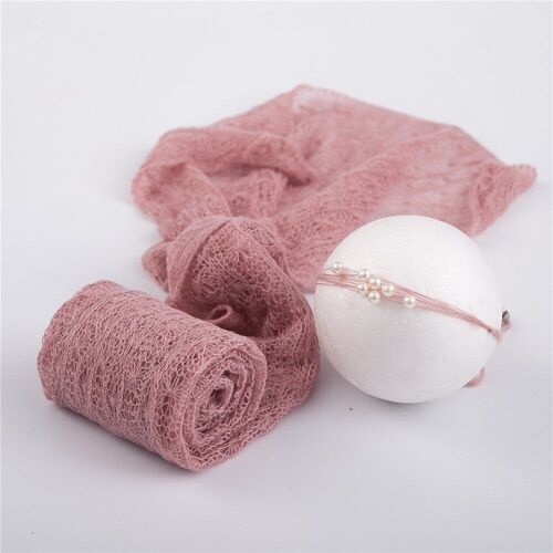 Ensemble D'Accessoires De Photographie Pour Nouveau-Né, 2 Pièces/Ensemble, Couvre-Chef En Tricot Extensible Mohair, Accessoires Pour Séance Photo