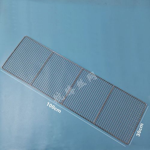 Filet à mailles rectangulaire en acier inoxydable 1.8 de qualité alimentaire,fils épais de 304mm,grille métallique pour barbecue,15-100cm - Type 100X30CM