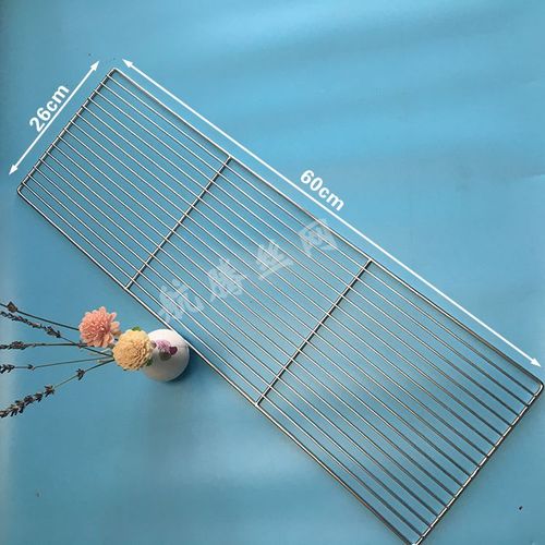 HQ GM01-Grille de Barbecue Rectangulaire en Acier Inoxydable de Qualité Alimentaire,Grille de Charbon de Bois,15/35/40/45/50/60/70/80/100cm - Type 60X26CM