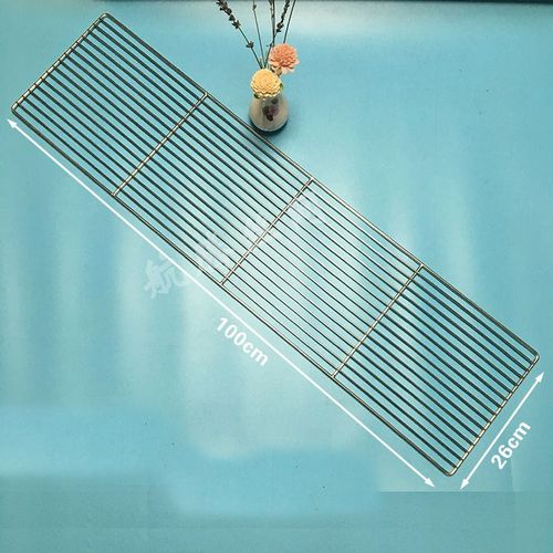 HQ GM01-Grille de Barbecue Rectangulaire en Acier Inoxydable de Qualité Alimentaire,Grille de Charbon de Bois,15/35/40/45/50/60/70/80/100cm - Type 100X26CM