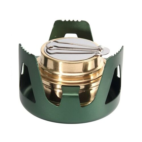 Vert foncé - Mini réchaud à alcool Portable 1 pièce, support'équipement avec couvercle en alliage'aluminium, accessoires'outils de cuisine de Camping en plein air