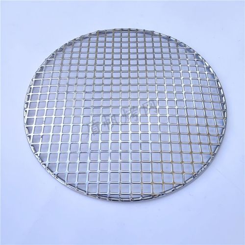 grille de Barbecue ronde en acier inoxydable 304,grille à charbon de bois de qualité alimentaire avec filet à mailles en fil épais - Type 27CM Diameter