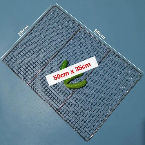 Filet de barbecue en acier inoxydable 304,tissu antiadhésif,grille en polymères,rectangulaire,maille,outils B - Type 50x35cm
