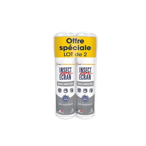 Insect Ecran Zones Infestées Spray Répulsif Peau Anti-Moustiques 2 X 100 Ml 