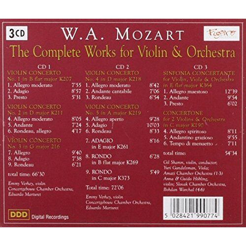 W. A. Mozart: The Complete Works For Violin & Orchestra