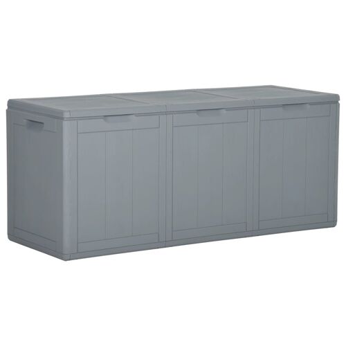 Vidaxl Boîte De Rangement De Jardin 270 L Gris Pp Aspect Bois