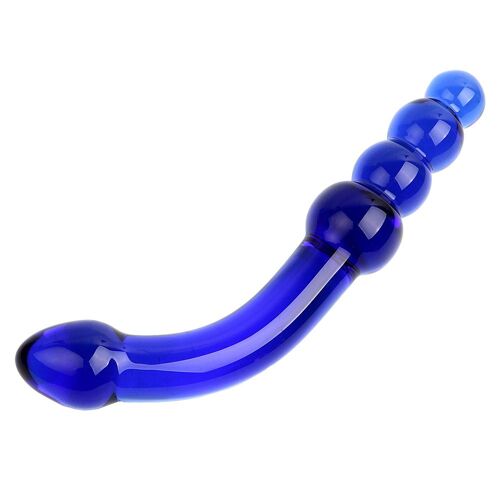 Stimulation Du Point G, Faux Pénis En Cristal, Perles Anales, Jouets Sexuels Pour Femmes Et Hommes, Masturbateur, Godemichet En Verre, Godemichet Godemiché, Pyrex Bleu