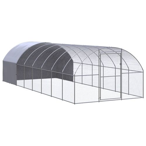 Vidaxl Poulailler D'extérieur 3x8x2 M Acier Galvanisé