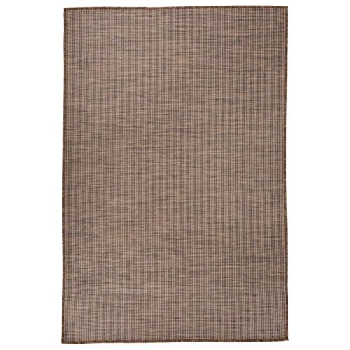 Vidaxl Tapis À Tissage Plat D'extérieur 120x170 Cm Marron