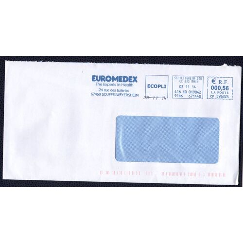 France Ema Empreinte Postmark Euromedex The Experts In Health 67460 Souffelweyersheim