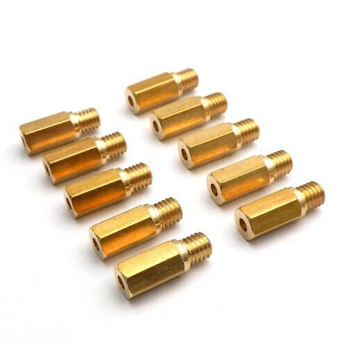10 Pièces Jet Principal Pour Keihin Oko Koso Pe Pwk Fcr Carburateur Hexagone Moto Injecteur Principal Buse
