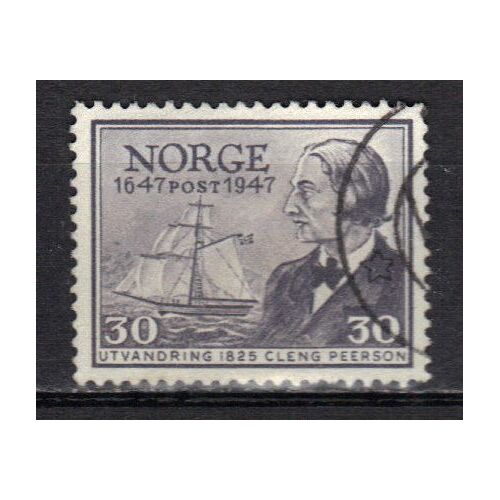 Norvege 1947 : Cleng Peerson - Timbre Oblitéré