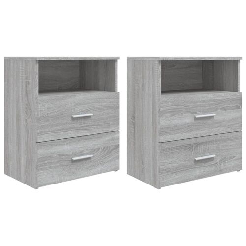 vidaXL Tables de chevet 2 pcs Sonoma gris 50x32x60 cm