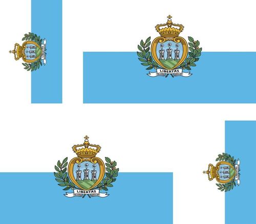 4 X Autocollant Sticker Voiture Moto Valise Pc Portable Drapeau Saint Marin San