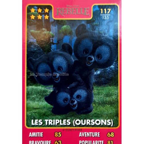 Carte Disney "Rebelle" - Les Triplés (Oursons) 117/135