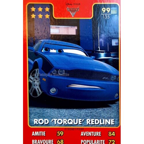 Carte Disney "Cars 2" - Rod "Torque" Redline 99/135