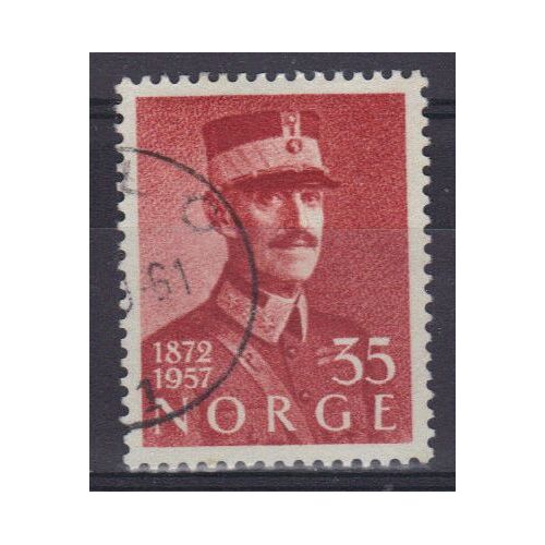 Norvege 1957 : 85è Anniversaire Du Roi Haakon 7 - Timbre Oblitéré