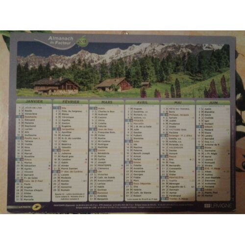 Calendrier Du Facteur 2015