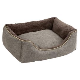 Corbeille Samuel - 50 X 40 X 15 Cm - Argent Et Gris - Pour Chien