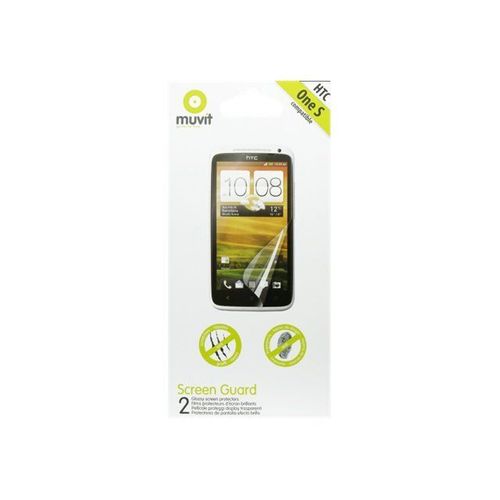 Muvit - Protection D'écran Pour Téléphone Portable - Brillant (Pack De 2) - Pour Htc One S