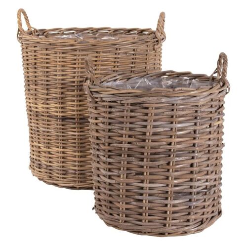 House Nordic Paniers ronds 2 pcs Ivy Rotin kubu