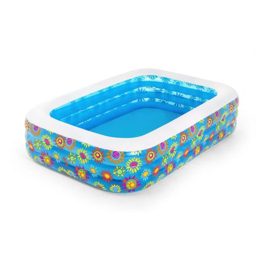 Piscine gonflable Deluxe décor poissons - longueur 229cm - largeur 152cm - hauteur 56cm