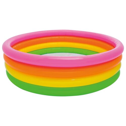 INTEX Piscine Gonflable Enfant Arc en ciel Sunset Glow 4 Boudins 168 X 46 CM