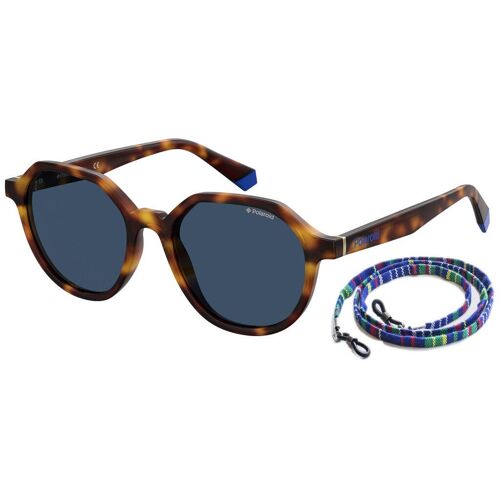 Lunette De Soleil Ronde Polaroid Bleu - S