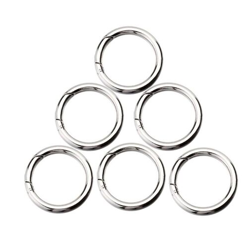 Mousqueton Rond À Ressort Pour Sac À Dos, 6 Pièces, Mousqueton À Ressort, Mousqueton À Boucle, Pour Escalade