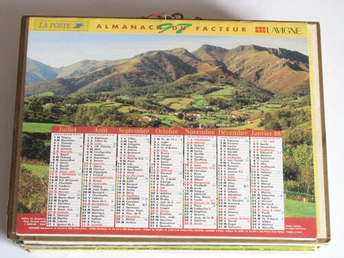 Almanach Du Facteur  Lavigne 1997 Port Du Kérdruc Nevez (29), Vallée De Baïgorry (Pays Basque 64)