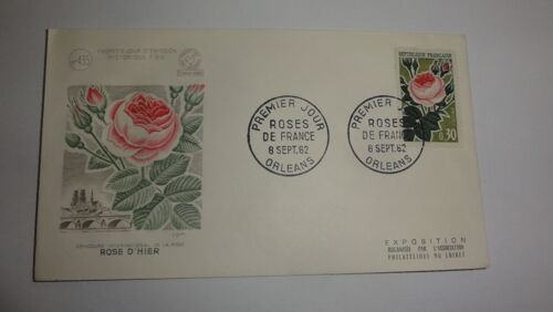 Enveloppe Premier Jour Rose De France 1962