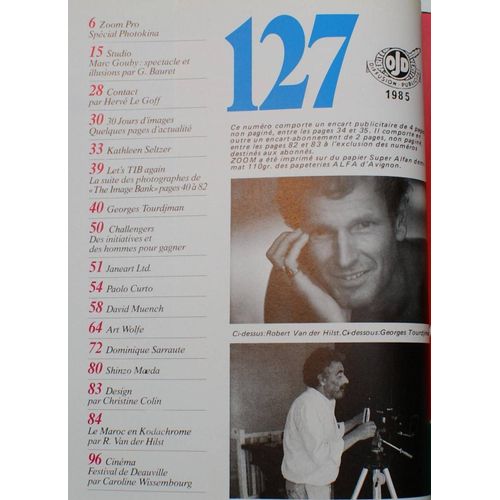 Zoom - Le Magazine De L'image - N° 127 - Automne 1986