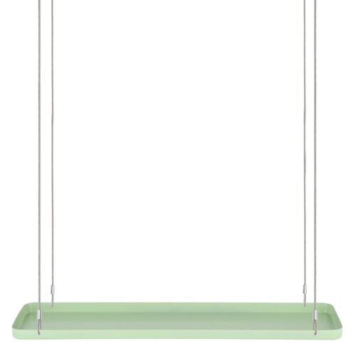 Support à plantes rectangulaire à suspendre vert Longueur de 58 cm