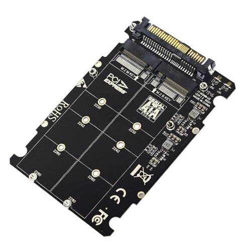 Adaptateur M.2 NVMe SATA U2PCB pour ordinateur de bureau, 2 en 1, clé M.2 NVME SSD à clé M.2 SFF-8639, convertisseur PCIe M2