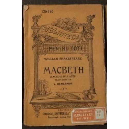 William Shakespeare - Macbeth (Édition Roumaine, 1900)