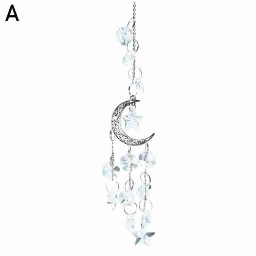 Pendentif Carillon En Cristal, Vent, Étoile, Lune, Goutte Suspendue Pour Rideau Extérieur Bricolage, Lustre D'intérieur, Fenêtre De Mariage Gard M1p5