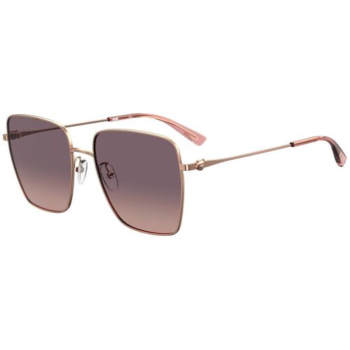 Lunette De Soleil Rectangulaire Moschino Doré - Xl