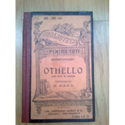 William Shakespeare - Othello (Première Édition Roumaine, 1905)