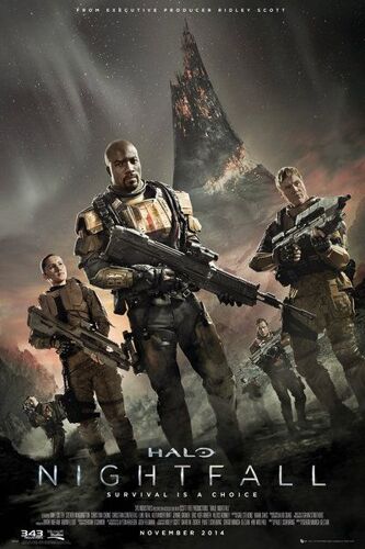 Halo Nightfall - Ket Art - Affiche / Poster Envoi En Tube