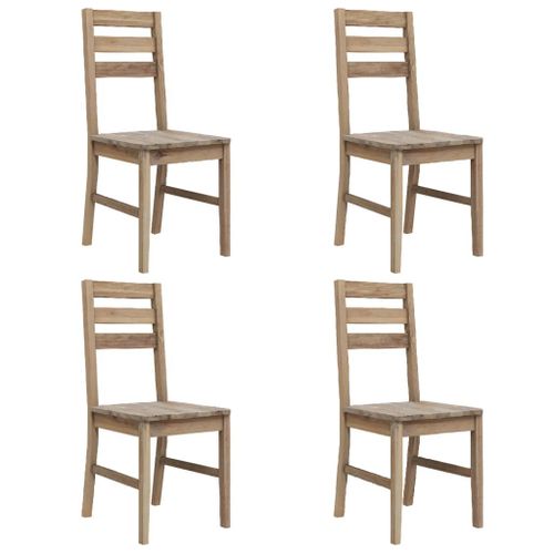 Vidaxl Chaises De Salle À Manger 4 Pcs Bois D'acacia Massif