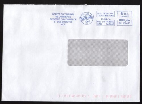 France Ema Empreinte Postmark Greffe Du Tribunal De Commerce De 06 Nice