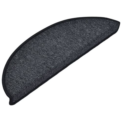 Tapis D'escalier 15 Pcs Anthracite 56x17x3 Cm