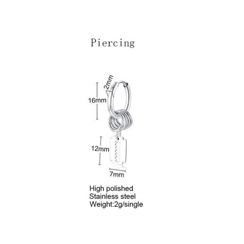 Boucles D'oreilles En Forme De Petit Arbre Pour Homme, Bijoux À Charnière En Acier Inoxydable