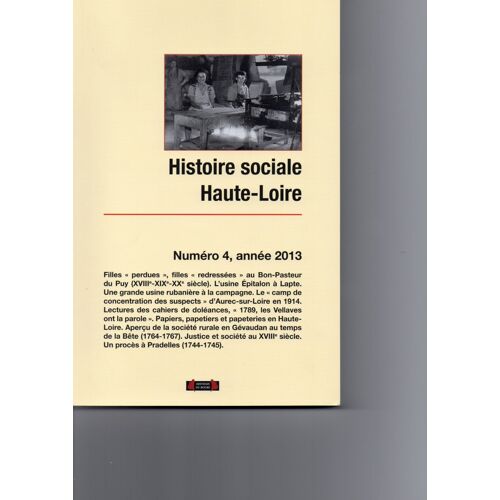 Histoire Sociale Haute Loire N 4