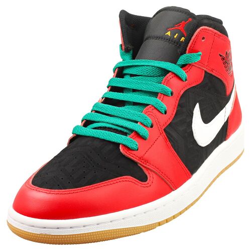 Nike Jordan 1 Mid Se Baskets Mode Rouge Noir Blanc
