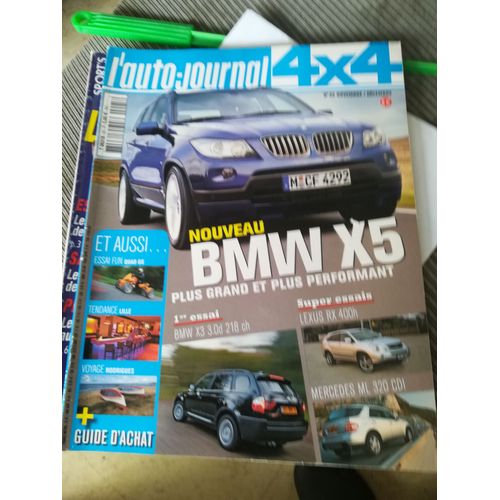 L'Auto Journal 4x4 25 De 2005 Bmw X3 3.0d Luxe,Mercedes Ml320 Cdi Pack Luxury,Suzuki Gd Vitara 1.9 Ddis,Kia Sportage 2.0 Crdi,Porsche Techart Cayenne Magnum,Lexus Rx400h Pack President,Quad Gg,Mitsubi