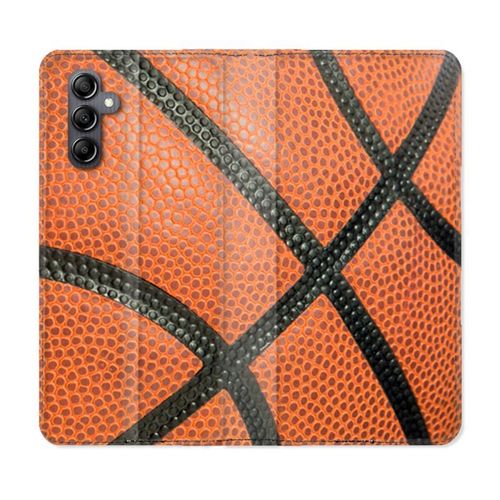 Housse Cuir Portefeuille Pour Samsung Galaxy S24 Sport Ballon Basket