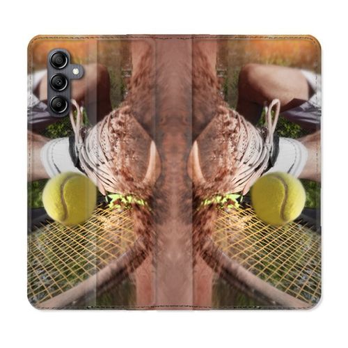 Housse Cuir Portefeuille Pour Samsung Galaxy S24 Sport Tennis Glissade