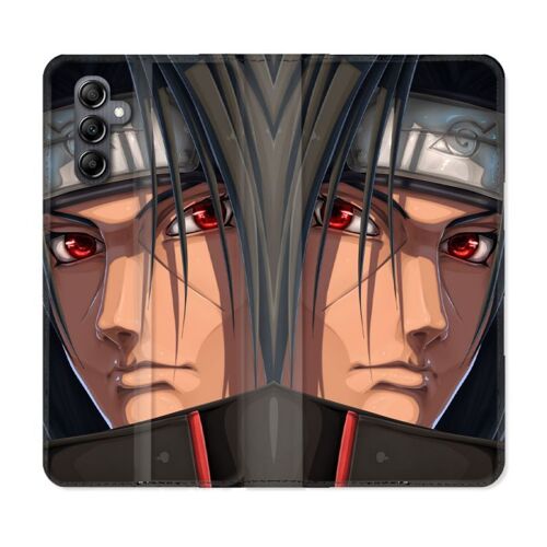 Housse Cuir Portefeuille Pour Samsung Galaxy A55 5g Manga Naruto Itachi Visage